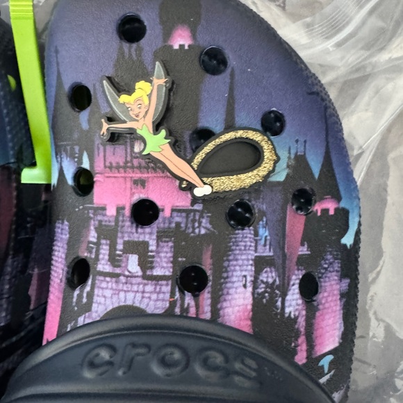 Disney Parks Tinker Bell Wonderful World of Disney 100th Crocs Purple 10M/12W - Picture 8 of 12